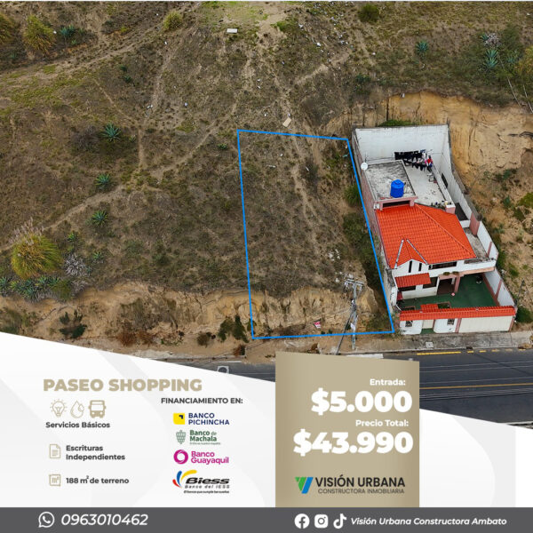 Terreno sector Paseo Shopping